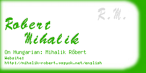 robert mihalik business card